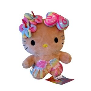 Sanrio Hello Kitty Plush Kids 6" Tan Hawaii 50th Anniversary ABC Store Exclusive